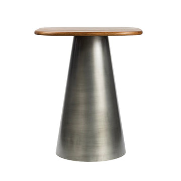 Skye 18" Modern Rustic Wood/Metal Accent Table